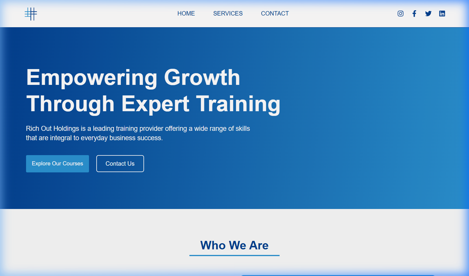 Rich Out Holdings website screenshot